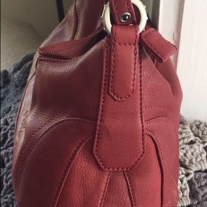 So Rachel red leather purse by Longenburger.